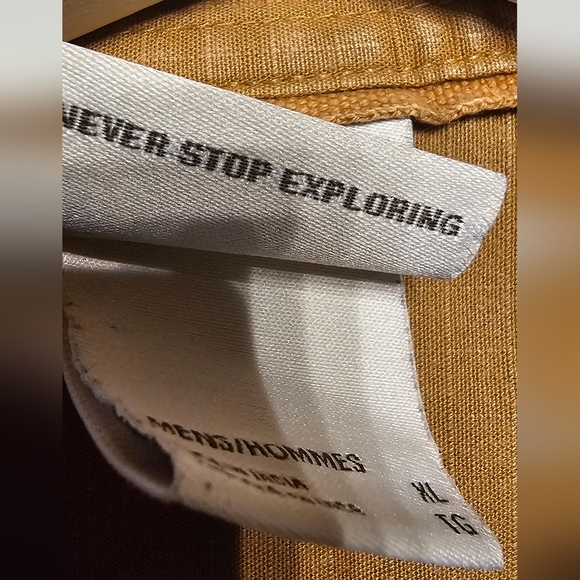 The North Face Men’s Size XL Tan Beige Battlement Long Sleeve Utility Shirt  V-G - Picture 8 of 11